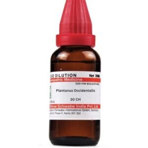 Plantanus Occidentalis homeopathic medicine bottle for skin and gland support