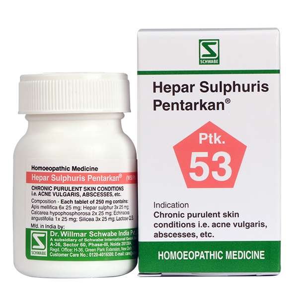 Schwabe Hepar Sulphuris Pentarkan - Homeopathic remedy for acne and skin conditions