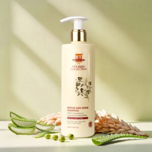 B&T Nourish Collection Repair and Shine Shampoo with Aloe Vera Rice and Pea Protein by Schwabe India