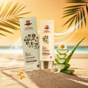 B&T Nourish Collection SPF 50 Sunscreen with Aloe Vera Vitamin E and Bisabolol by Schwabe India